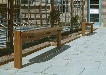 PR benches at a Cambridge College